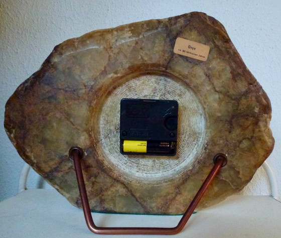 Image 1 of Vintage Table / Desk Clock, Marble/Onyx