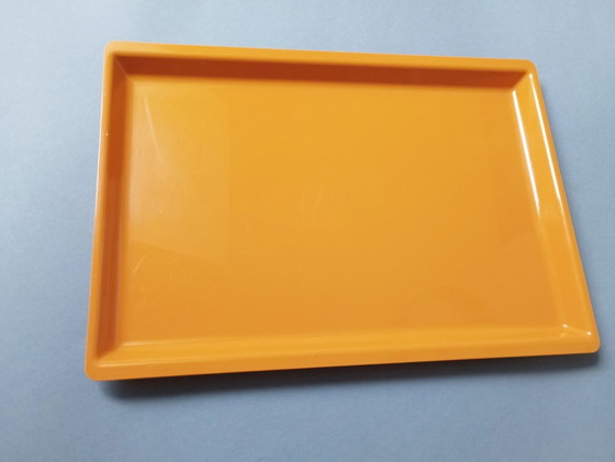 Image 1 of Hans Theo Baumann bauhaus Luftansa 1. Klasse orange Service Tablett 1967 RRR