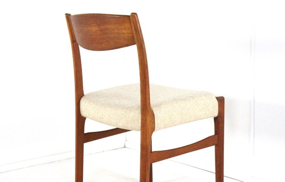 Set di 6 sedie da pranzo vintage Iversen per Glygnore, di Arne Wahl, nuove, imbottite. – Wood (photo 6 of 16)