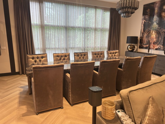 Set da pranzo di lusso Driehoek Meubelen: XL
Tavolo + 10 sedie capitonné, Legno, Marrone (foto 7 di 15)