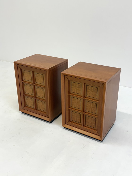 Image 1 of Brutalist Italian Set Cabinets Caccia Alla Volpe For Linea Arredo