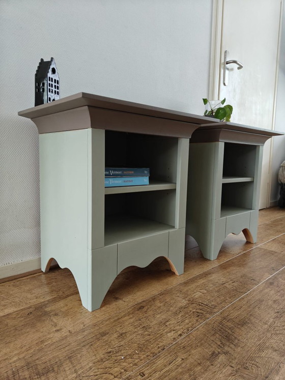 Image 1 of Set of restyled nightstands | Agave & Deep Earth
