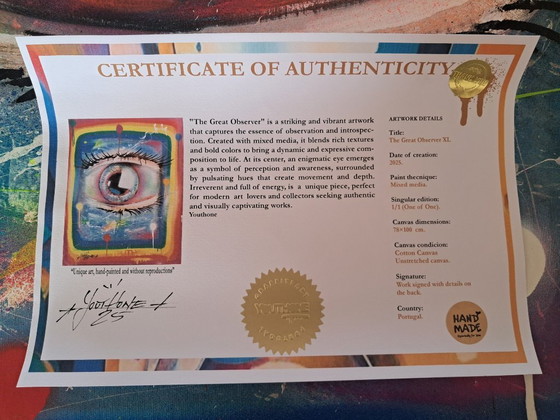 Image 1 of YOUTHONE - The great observer - Artist canvas
