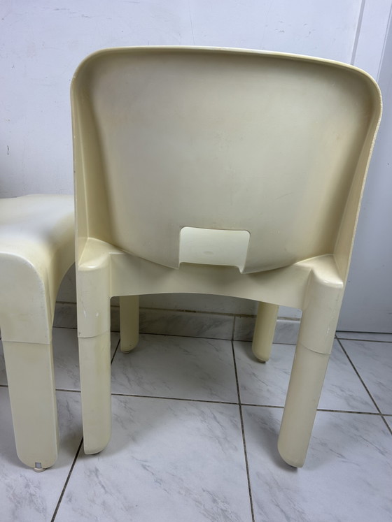 Image 1 of Set di 3 sedie Universal vintage Joe Colombo Kartell, prezzo