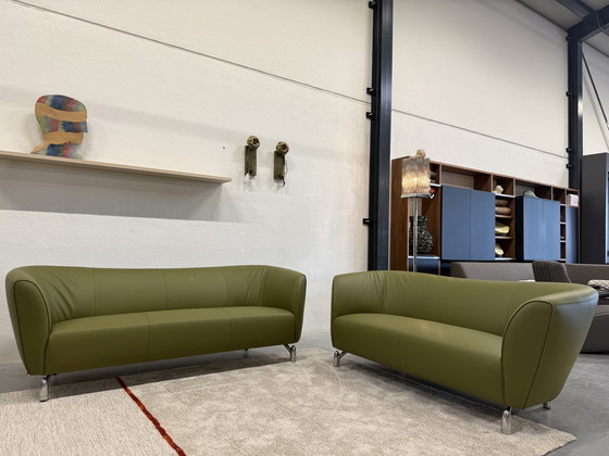 Image 1 of 2 Leolux Pupilla Sofas, 3- und 2-Sitzer, Sensogrün