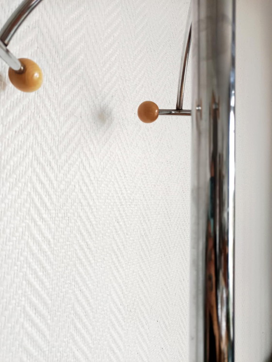 Image 1 of Portemanteau space age chrome et bois 197O 
