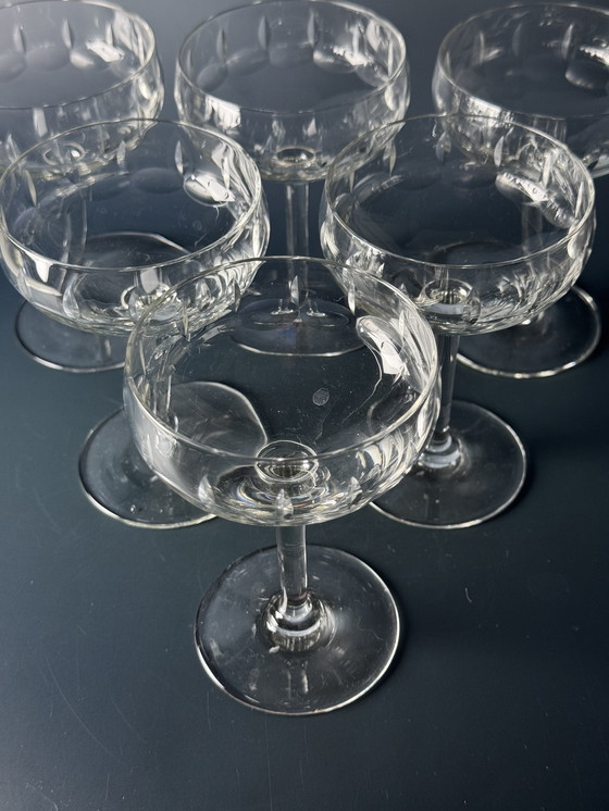 Image 1 of 6 Cocktailglazen - Verreries Doyen, jaren 1930