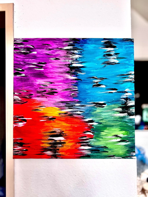 Energy in four acts Acrylic painting on canvas