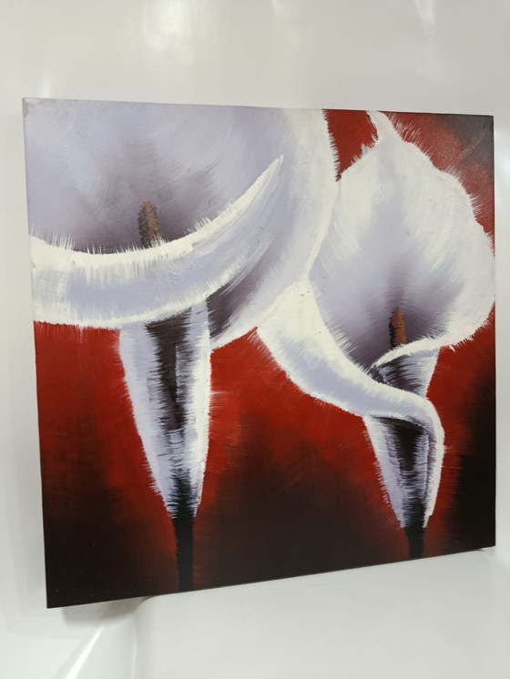 Image 1 of Hand-painted canvas artwork (70x70 cm) 