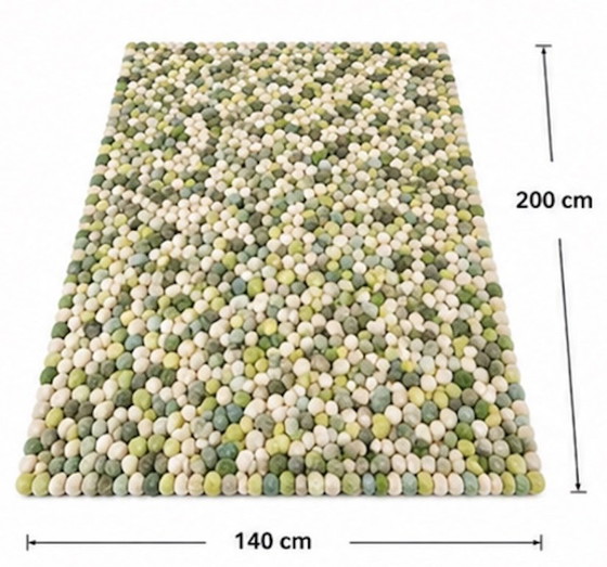 Image 1 of Brink & Campman Pebble vloerkleed – 140 x 200 cm | Nieuwstaat | Wol | Design