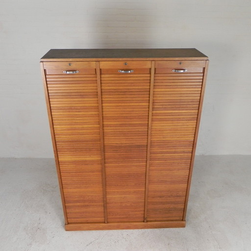 Eiken Rolluikkast met 3 Luiken, 179 cm Hoog