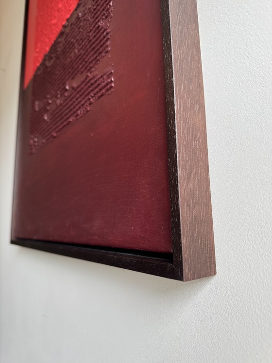 Unique Texture Painting With Floating Frame | (53 x 73 cm) – Paintings & Drawings, Canvas, Wood (photo 5 of 5)