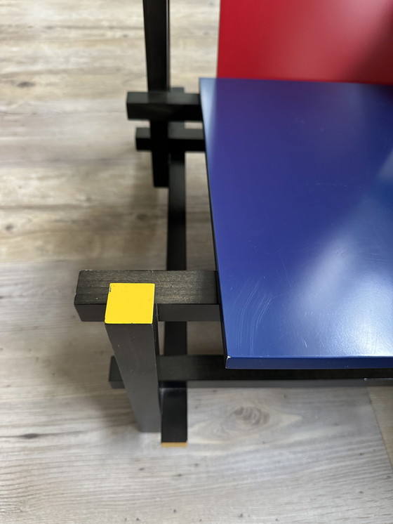 Image 1 of Rietveld Red and Blue stoel cassina Italy