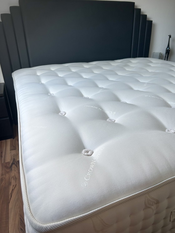 Image 1 of Letto matrimoniale Haskins King George Deluxe con base a molle 180x200 | praticamente nuovo | Prezzo originale: € 3.595