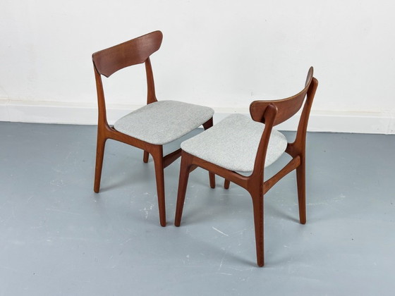 Image 1 of Sillas de comedor danesas de teca de Schionning & Elgaard, década de 1960, juego de 4