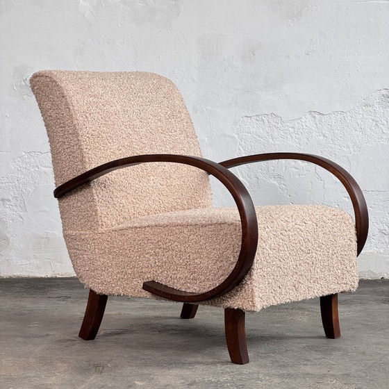 Image 1 of Pair of Halabala H-410 Armchairs, Fully Restored, 1930s