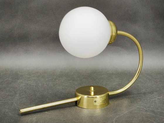 Image 1 of Set aus drei Wandleuchten aus Kamenický Šenov aus Messing und Opalglas