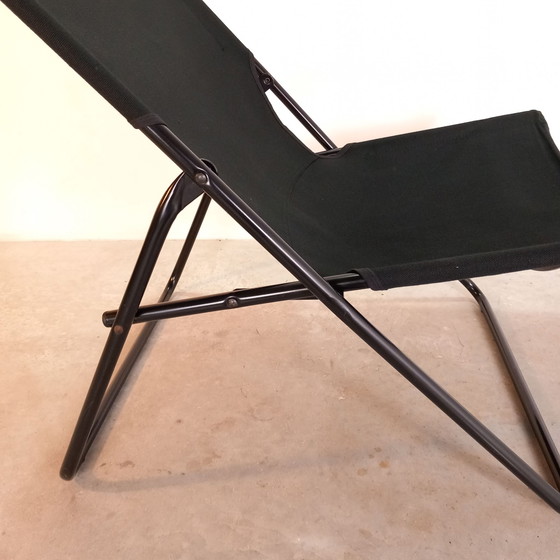 Poltrona vintage IKEA "Lya" / Sedia pieghevole (1987), Design Postmoderno 🌟, Poltrone, polished steel, Tela (foto 11 di 11)