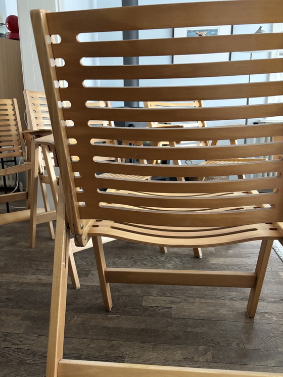 Image 1 of Unique set of six REX folding chairs by Niko Kralj