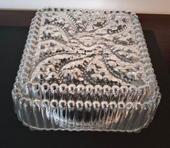 Image 1 of Vintage vierkante glazen plafondlamp j60:70