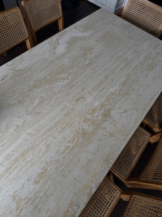 Travertine Dining Table (Solid, Italy 1980s) – Stone (photo 4 of 8)