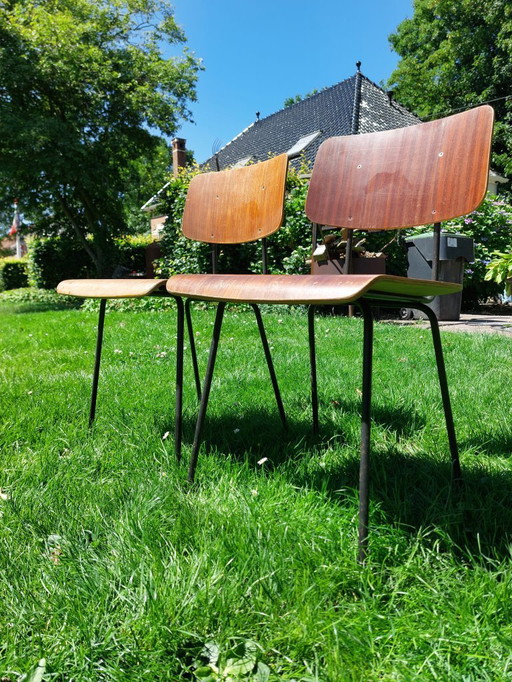 2x Gispen Schulstühle - geschätzt 1970er Jahre