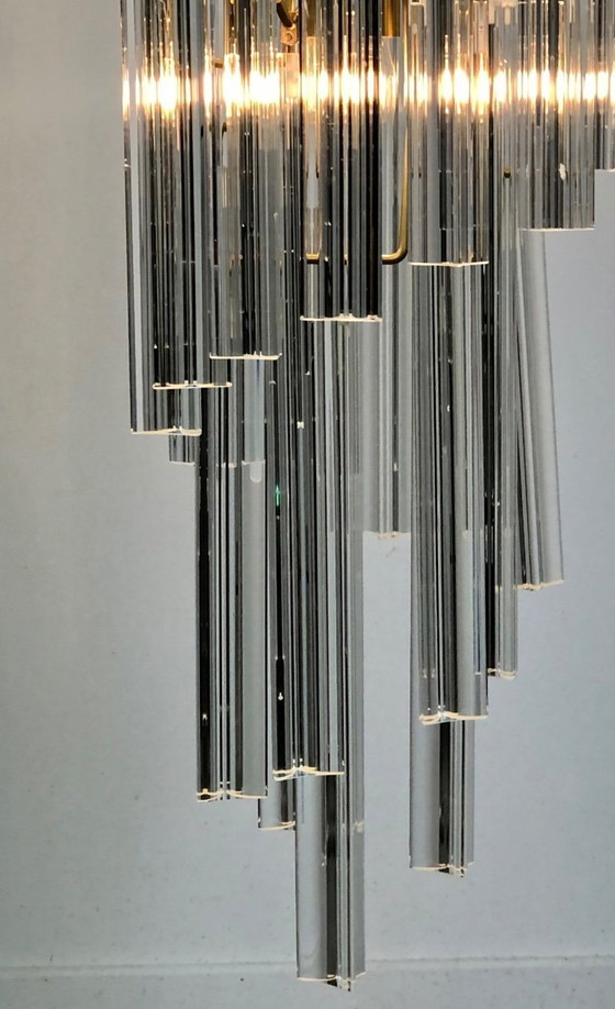 Image 1 of Lustre cascade en verre Murano 1980'S