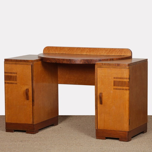 Coiffeuse/bureau en bois, travail Anglais datant des années 1930