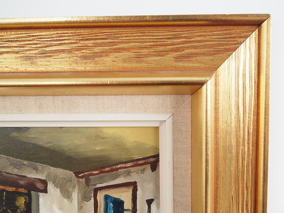 Image 1 of Gemälde "Die Dorfkammer", skandinavisches Design, 1970er Jahre