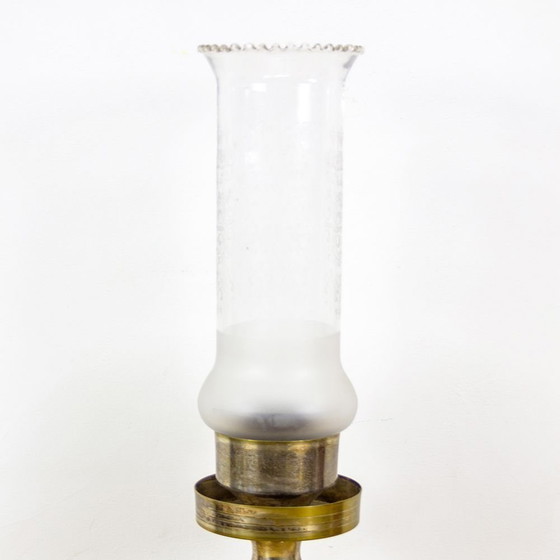 Image 1 of Vintage zilveren tafellamp, jaren 1980