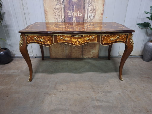 Classic Italian writing desk, bureau, desk, light signs of use, dimensions: 160x80cm and 85cm high.