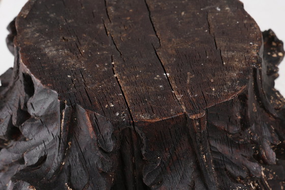 Image 1 of Altes, handgeschnitztes Kapitell einer korinthischen Säule, Frankreich, 18.