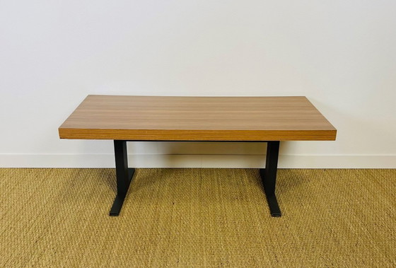 Image 1 of Vintage lift-top coffee table in Formica and black metal, 1970