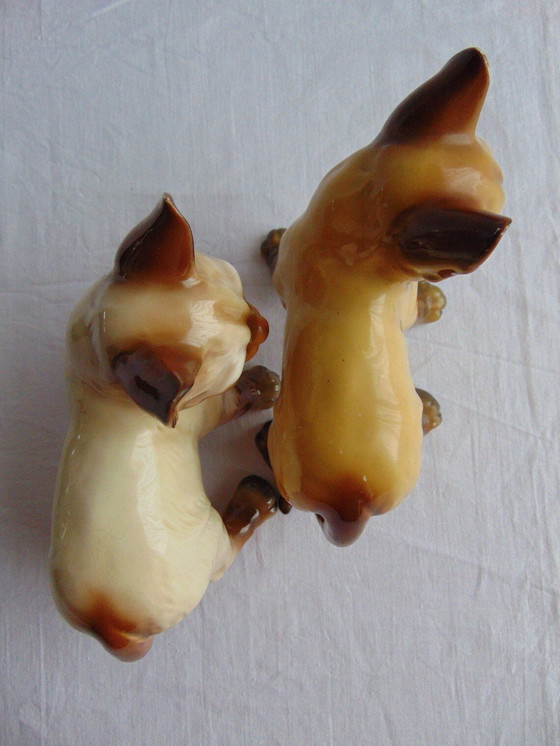 Image 1 of Siamese Twins Porcelain Figurines (1970)