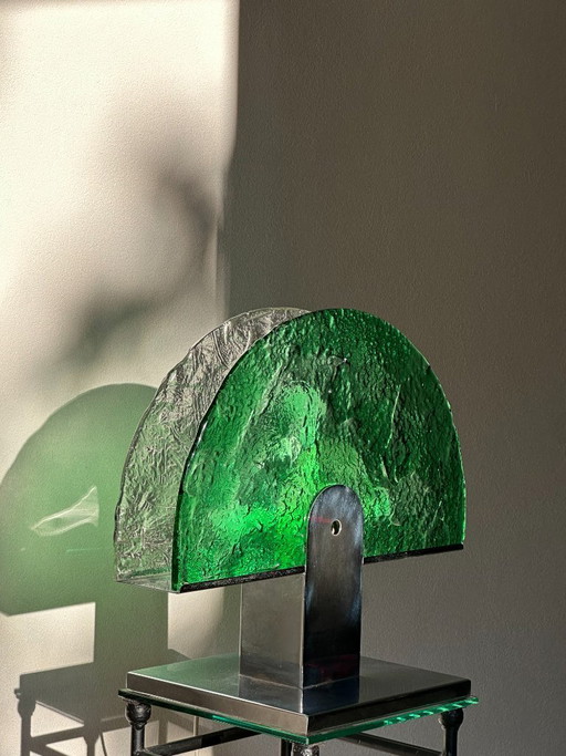 Luigi Massoni - Lámpara de mesa "Albero" - Cristal de Murano Pulegoso - años 70