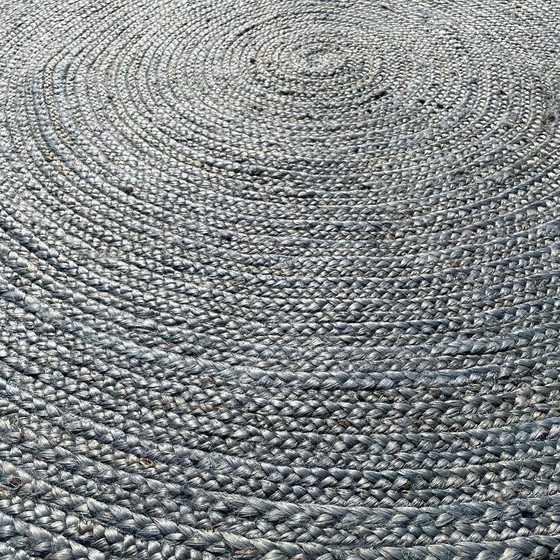 Image 1 of Brinker Carpets Carpets Jute Circle Blue  vloerkleed - Ø240