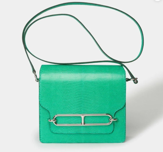 Image 1 of Borsa Hermes Roulis in Cuirs Exotiques Vert - 101528