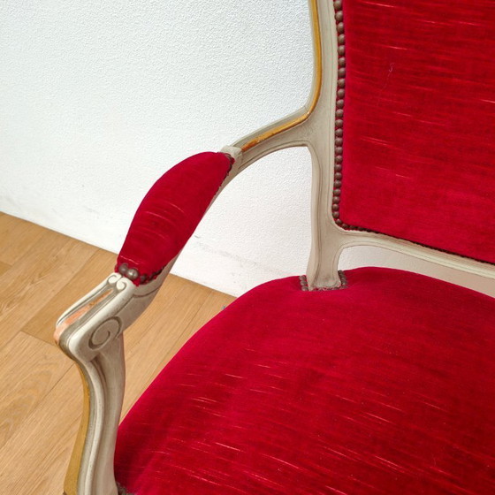 Image 1 of Sedie e poltrone vintage francesi in stile Luigi XV. Prezzo fisso.