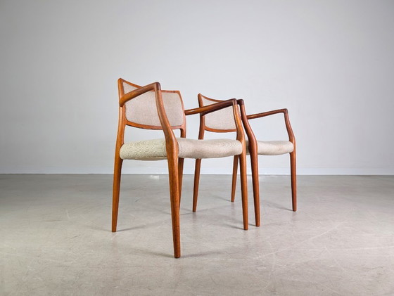 Image 1 of Set van 2 Niels Moller fauteuils JL Møller Møbelfabrik model 80