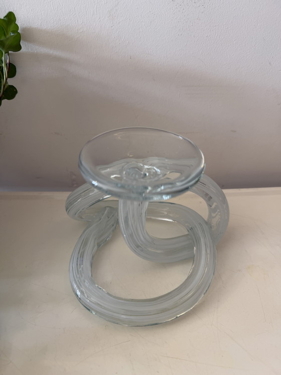 Bougeoir en verre de Murano à motif nœud infini pour bougie chauffe-plat – Objets déco, Murano Glass (photo 4 of 9)