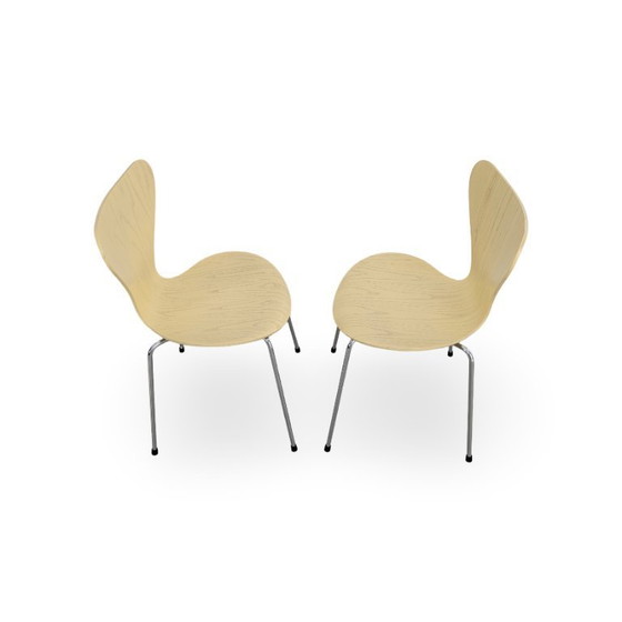 Image 1 of Juego de 2 sillas Fritz Hansen Serie 7, estilo mediados de siglo, de Arne Jacobsen.