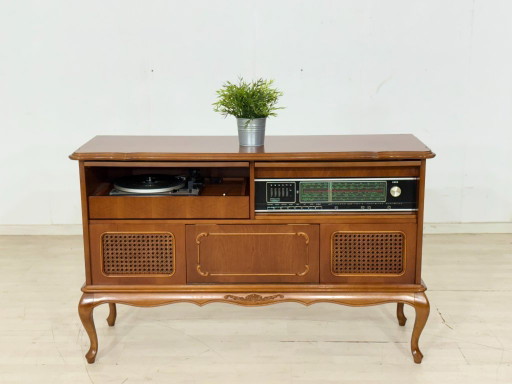 Chippendale Vintage Music Cabinet / Chest of Drawers / Mid-Century Sideboard / 1960s