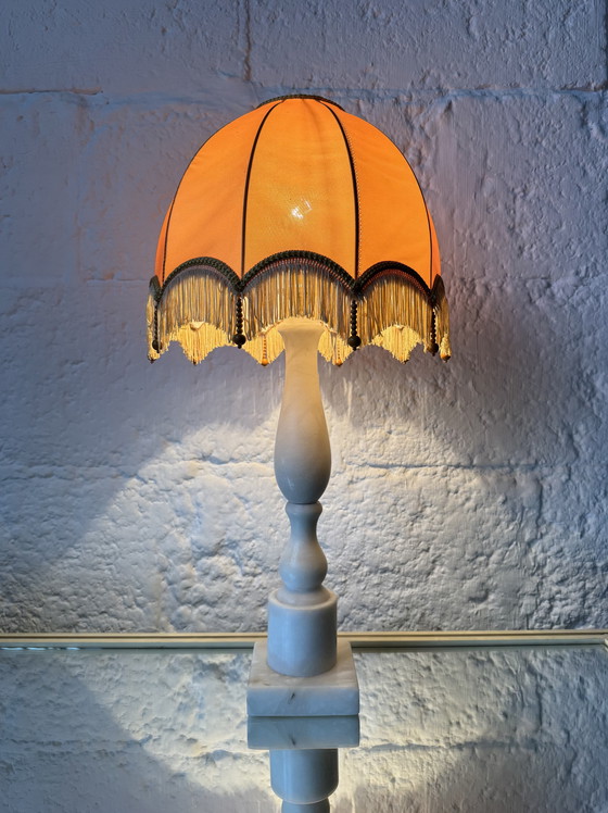 Image 1 of 1970s alabaster column lamp