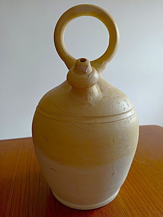 Image 1 of amfora, botijo ​​of porrón, vat van witte klei