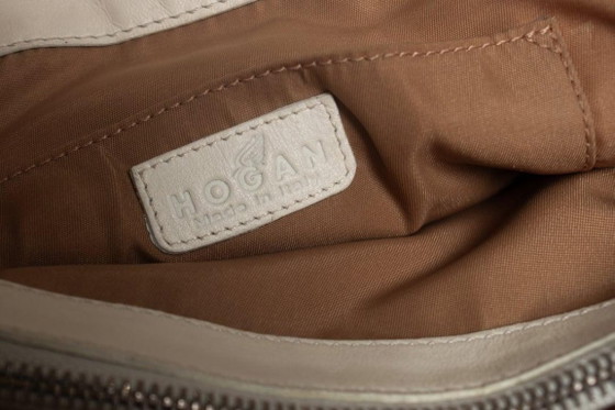 Image 1 of Hogan, witte leren shopper