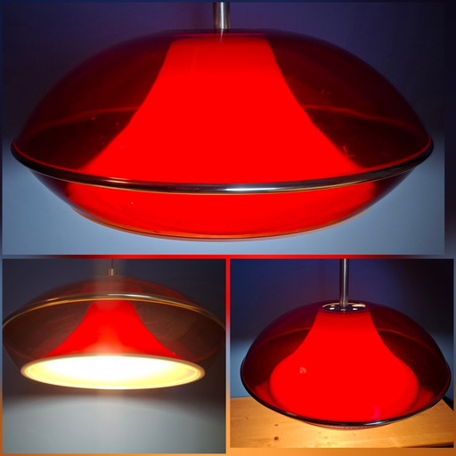 Large vintage space age pendant lamp Massive
