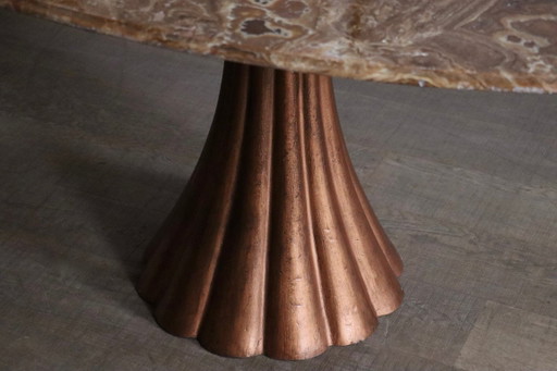 Oval Onyx Marble Dining Table By Angelo Mangiarotti, Italy, 1970s – eettafels, Iron, Vintage (photo 2 of 14)