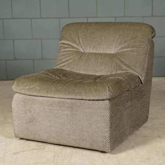 Image 1 of Modulares Sofa im Midcentury-Stil – Pepita-Samt – 1970er Jahre