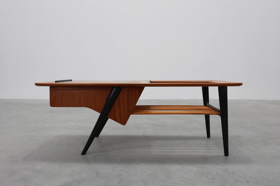 Image 1 of Coffee Table model 210, teak wood and ceramic, by Alfred Hendrickx, Belform