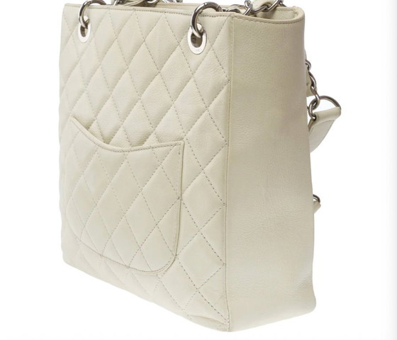 Image 1 of Sac CHANEL Petite Shopping Tote en Cuir Beige - 101699 Prix de vente5